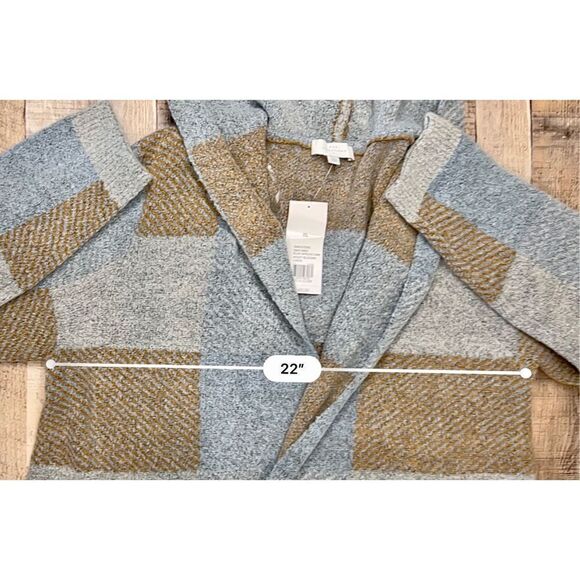 New Directions Blue Spruce Multi Night Blooms Cardigan Sweater sz X Large NWT - Picture 6 of 11